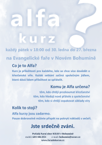 Pozvánka na Alfa Kurzy